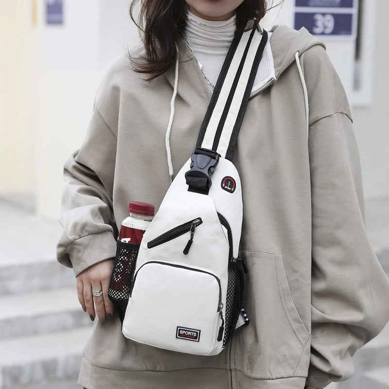 New Chest Bag Men's And Women's Crossbody Bag Korean Fashion Polyester Oxford Cloth Shoulder Bag Casual Travel Bag