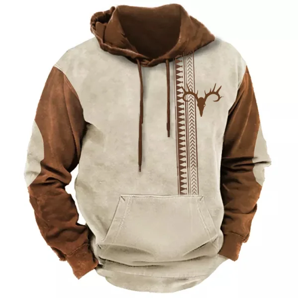 Men's Ethnic Print Men's Sports Hoodie c680