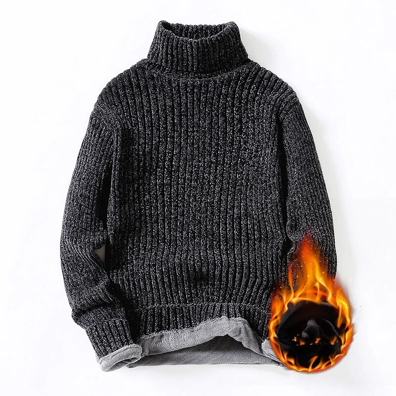 Raptureculture men's fall clothes Autumn Winter New Sweater Men Casual Turtleneck Knitwear Mens Loose Solid Color Thick Pullovers Fashion Streetwear Pullover Man
