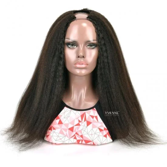  YVONNE Kinky Straight U Part Wigs Human Hair For Women Brazilian Virgin Hair Natural Color 
