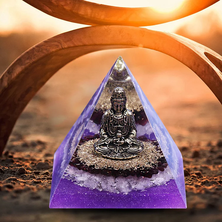 Natural Crystal Pyramid Healing Energy Meditation Home Office Decor (H)