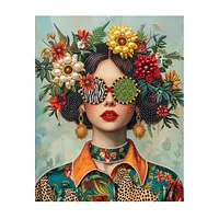 Flower Crown Sunglasses Woman - Pearls Painting