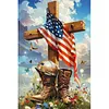 Independence Day Full DIY 5D Round Drill Diamond Painting Kit Large Size 40x60cm Diamond Dots Paintings Picture Arts Craft for Adults/Beginners Home Decor