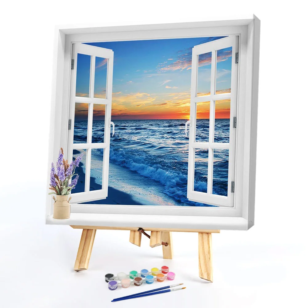 Window Sea - Paint By Numbers(40*40CM)