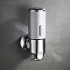 Stainless Steel Pull Rod Three-Head Soap Dispenser Wall-Mounted Manual Press Shower Gel Suitable For Bathroom Toilet Hotel