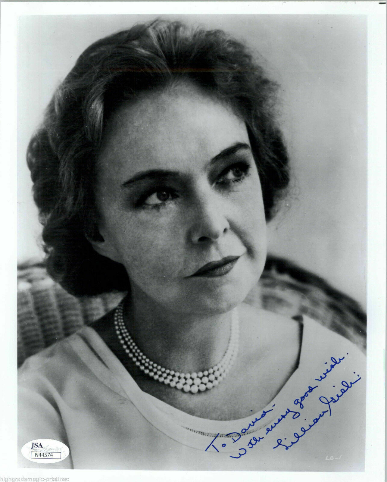 LILLIAN GISH (DECEASED) SIGNED 8X10 GREATEST ACTRESS