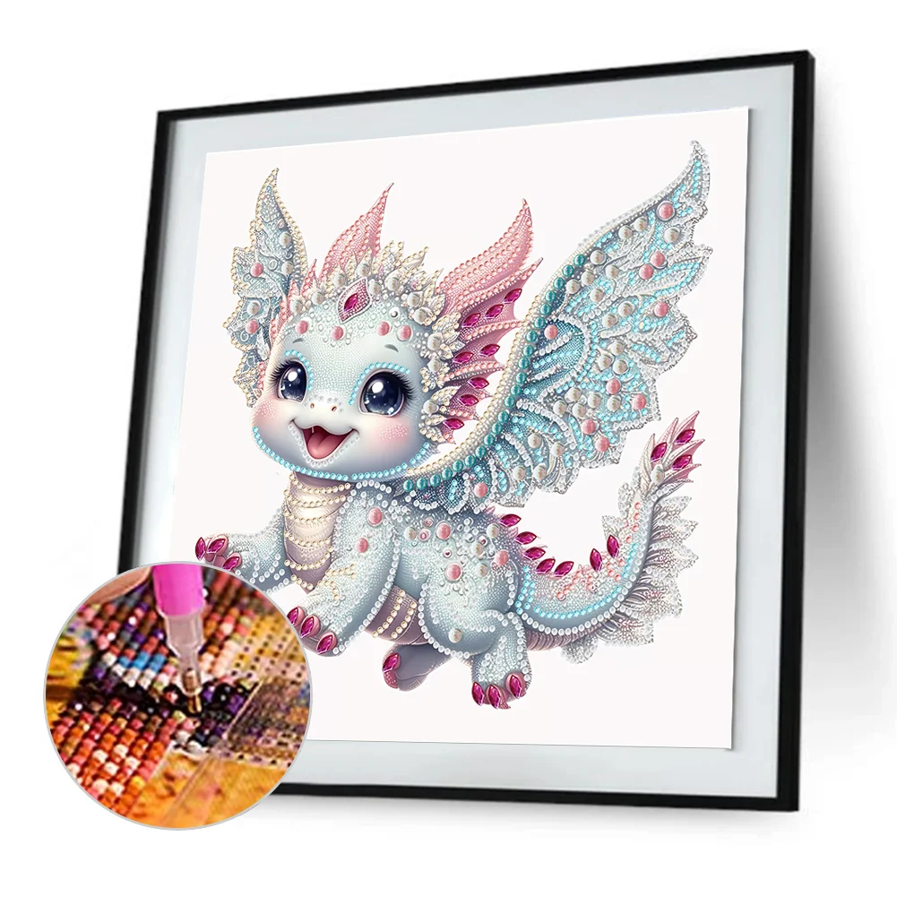 Diamond Painting - Partial Special Shaped Drill - Fly Dragon(Canvas|30*30cm)