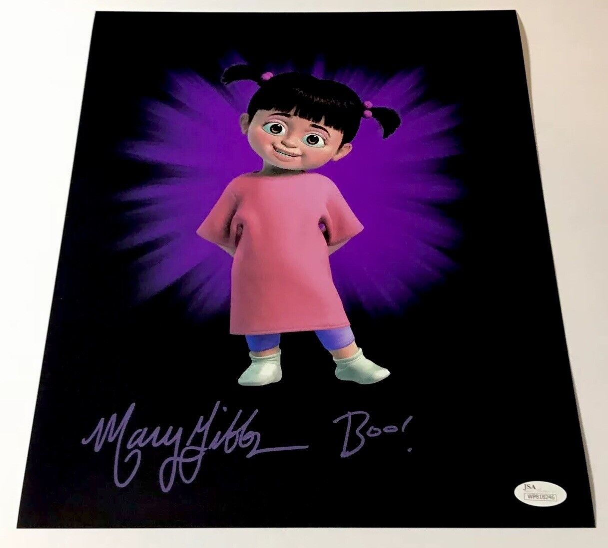 MARY GIBBS Signed Boo MONSTERS INC 11x14 Photo Poster painting IN PERSON Autograph JSA COA