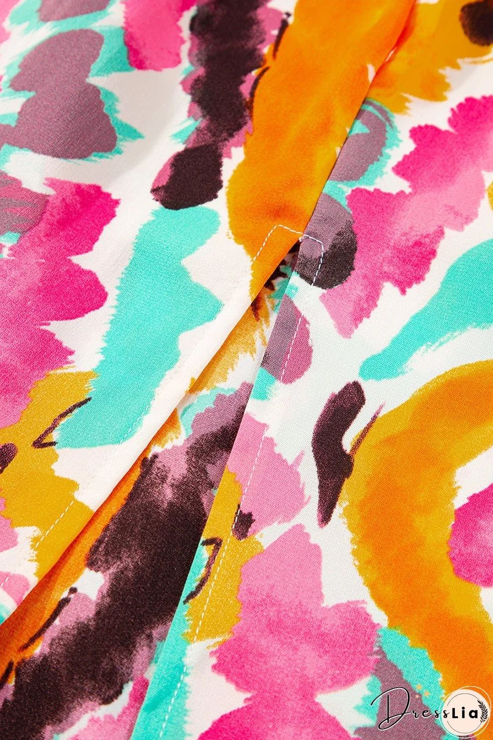 Boho Tie-dye V Neck Maxi Dress