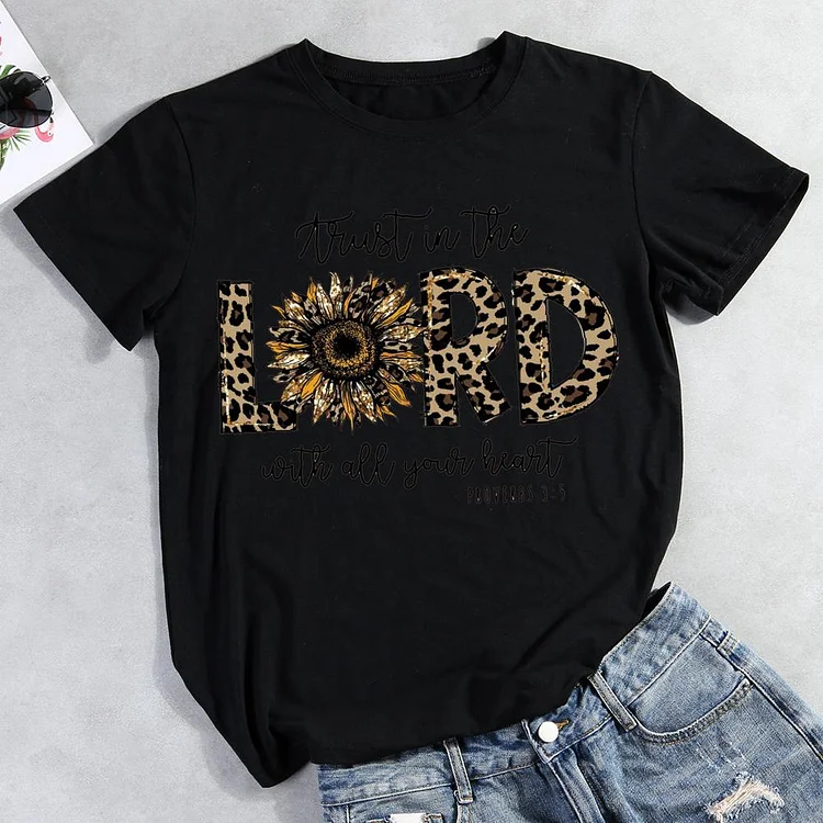Lord Leopard Round Neck T-shirt-Annaletters