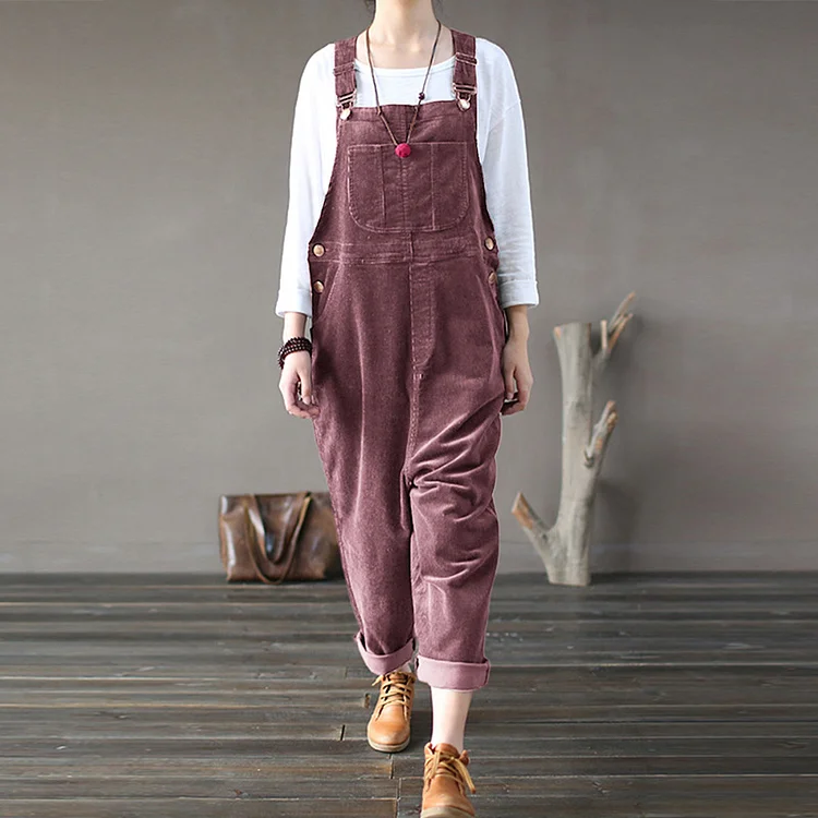 Corduroy Pockets Overall