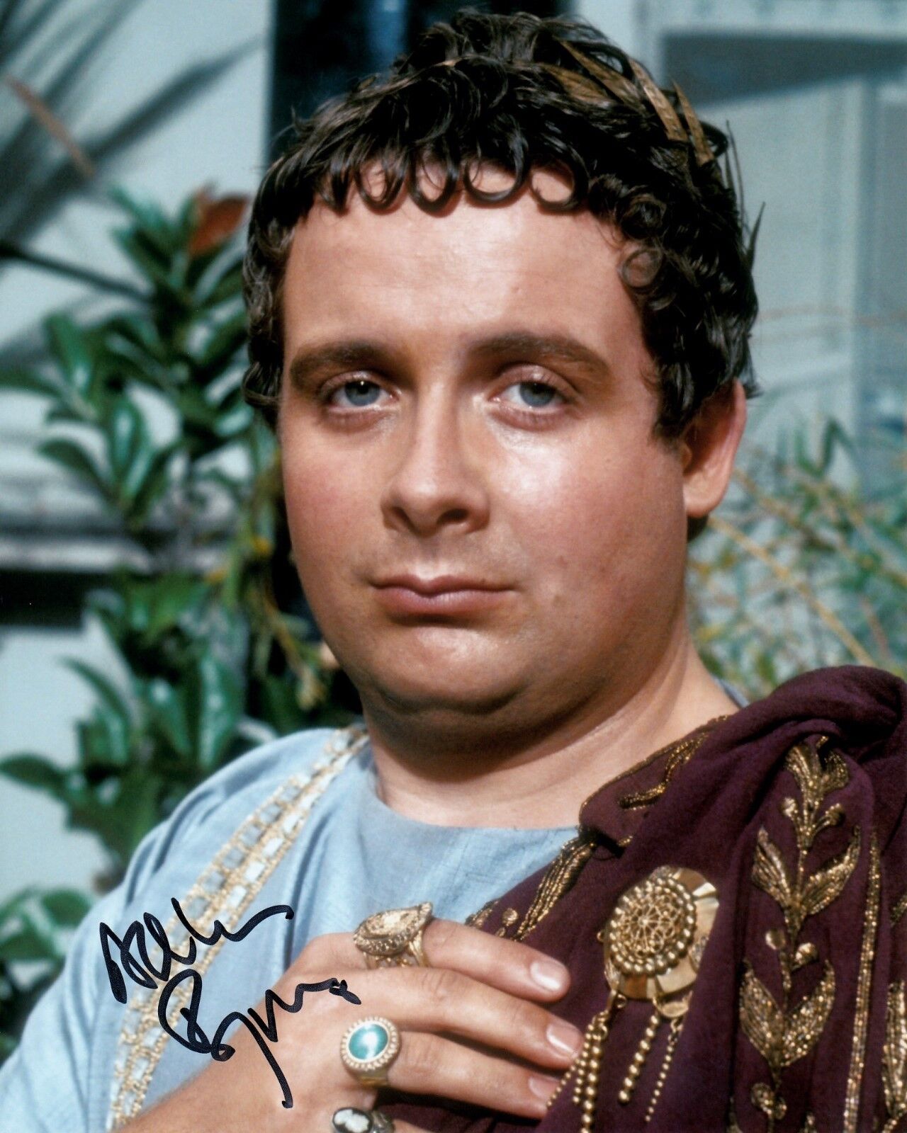 CHRISTOPHER BIGGINS hand-signed I CLAUDIUS 8x10 uacc rd coa NERO COLOR CLOSEUP