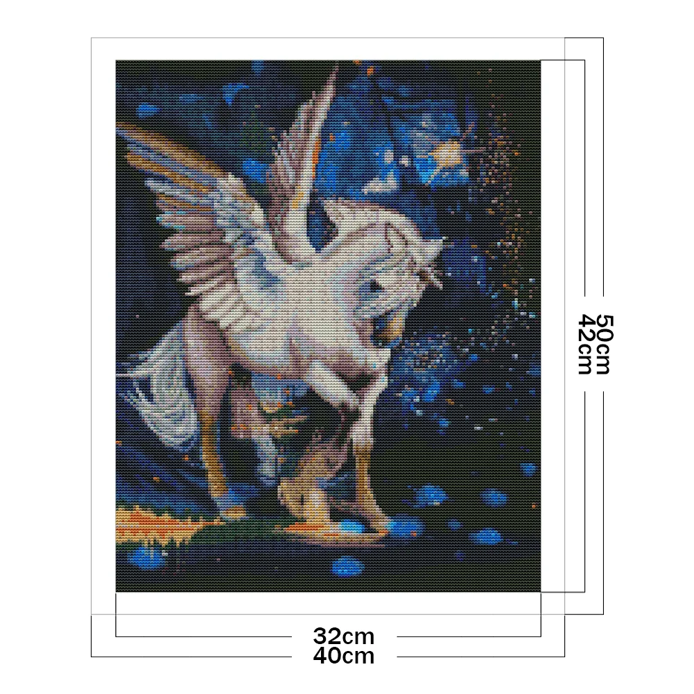 DIY Stamped Cross Stitch 11CT Full Embroidery 40*50cm - Pegasus