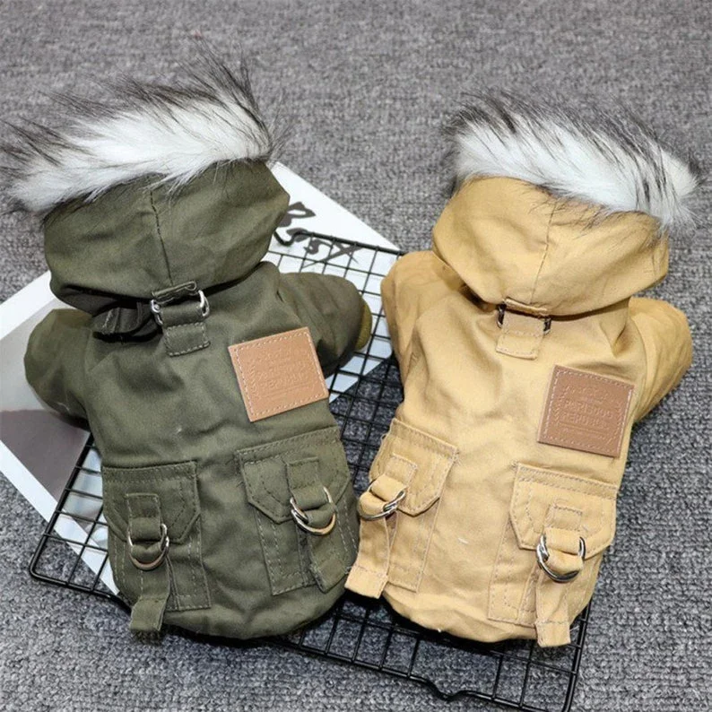 Military Dog Parka - Lightweight Dog Jacket - Warm Dog Jacket For Winter