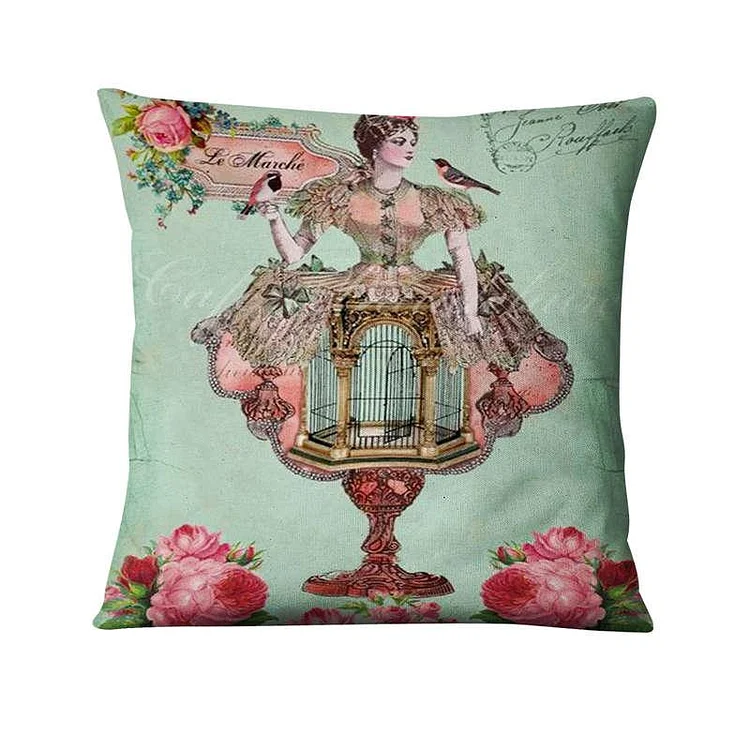 Linen Pillow Case  - Baroque 45*45cm