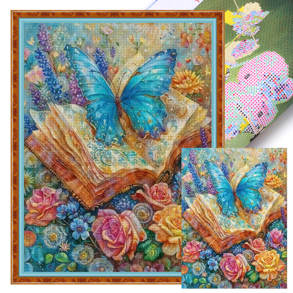 Butterfly Full 11CT Pre-stamped Canvas(45*60cm) Cross Stitch