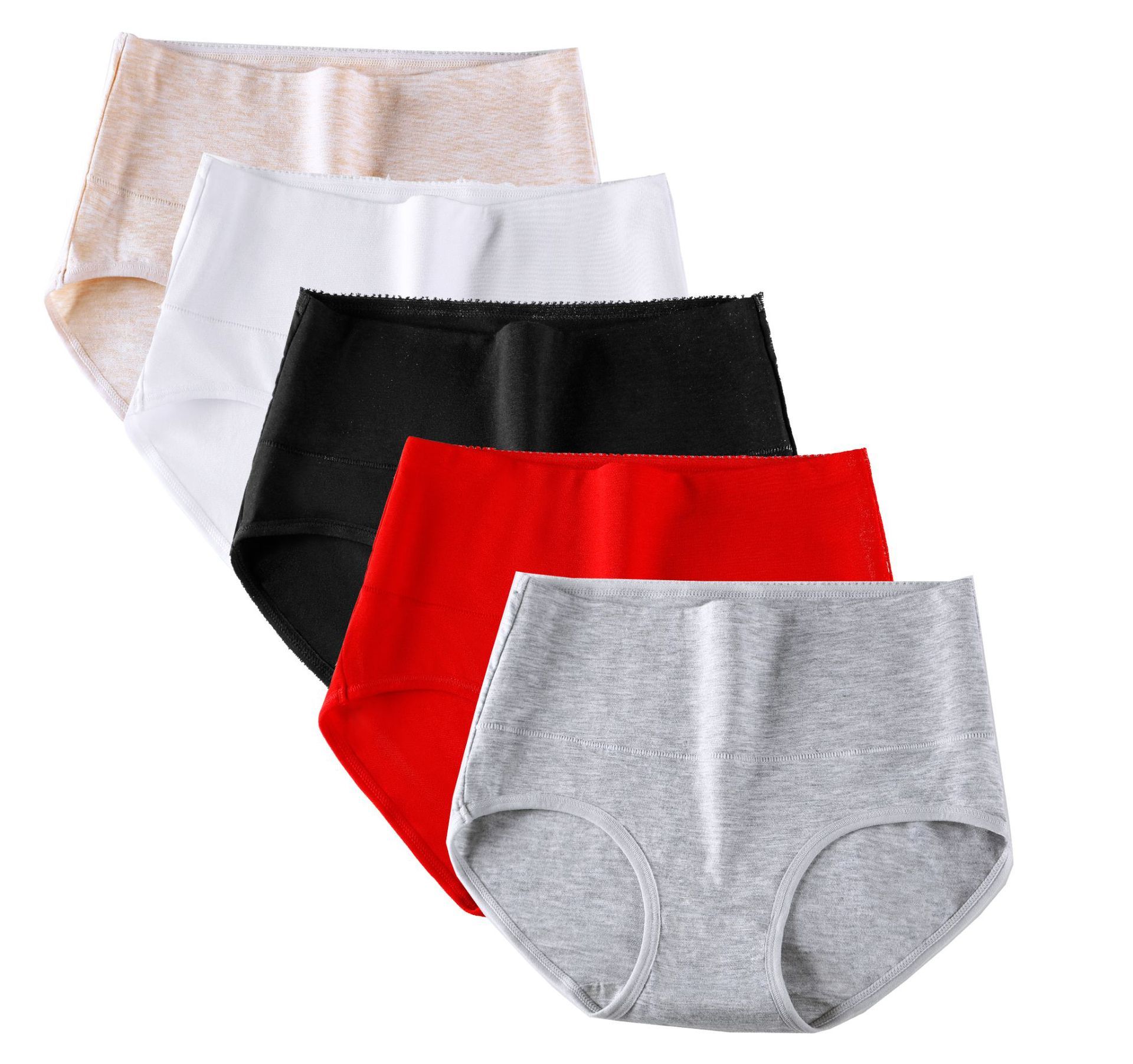  thdmladies 3/5Pcs/Set High Waist Cotton Panties thedmladies