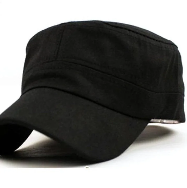 NewClassic Plain Vintage Army Cadet Style Cot Cap Hat Adjustable hats for men cap men baseball cap men casquette homme