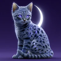 Moonlight Mystic Cat - Diamond Painting