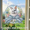 Easter Bunny DIY 2D Flat Acrylic Double Sided Diamond Painting Hanging Pendant