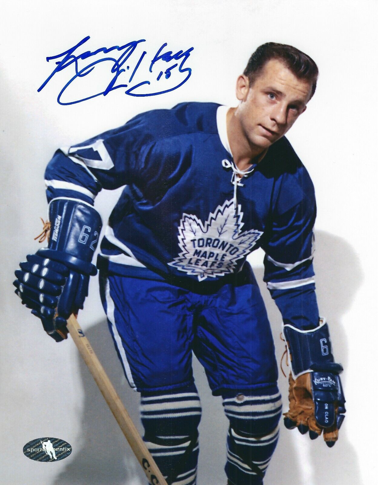 Autographed LARRY JEFFREY Toronto Maple Leafs 8x10 Photo Poster painting - COA