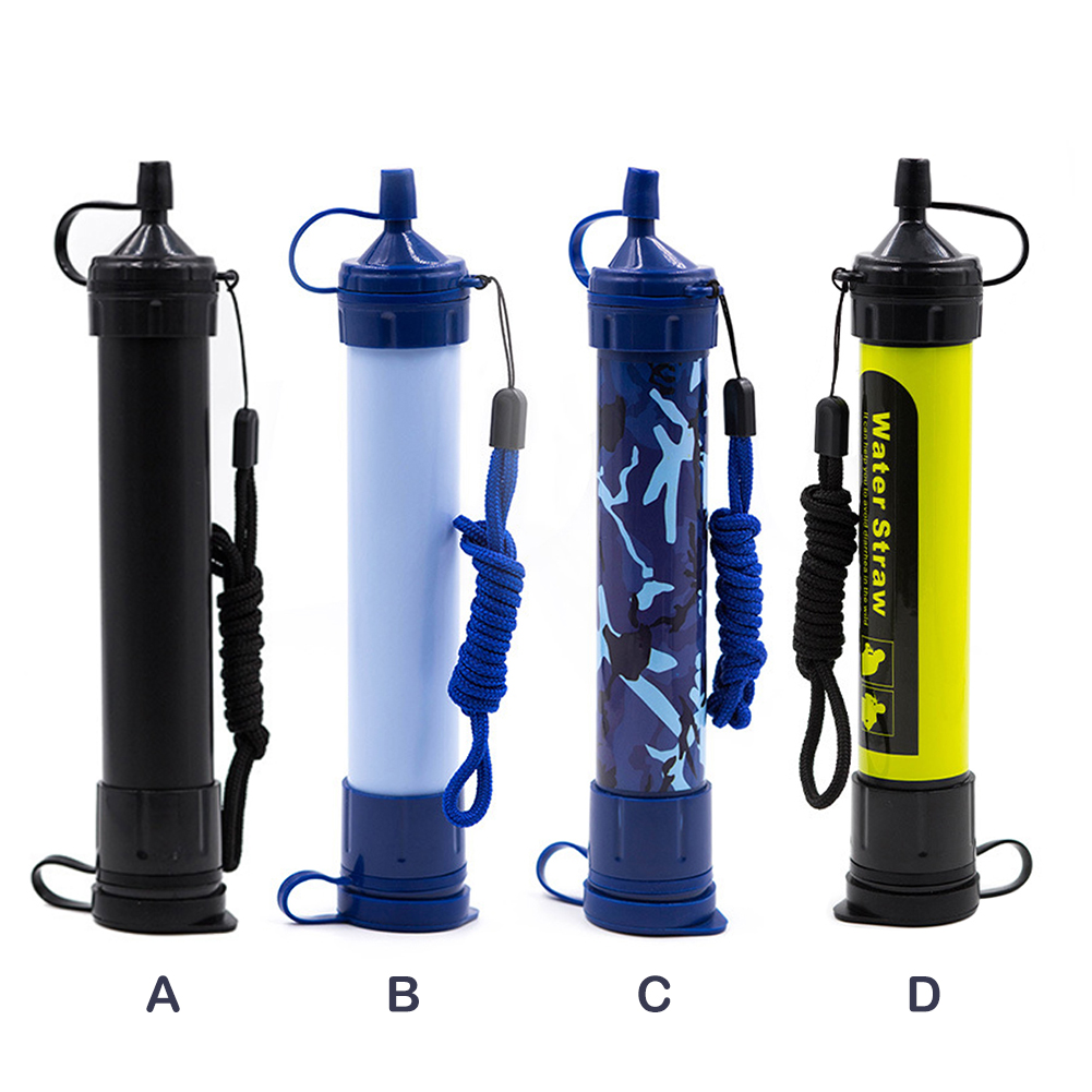 

Outdoor Emergency Water Filter Straw Tool Water Purifier Filtration System, Camouflage blue, 501 Original