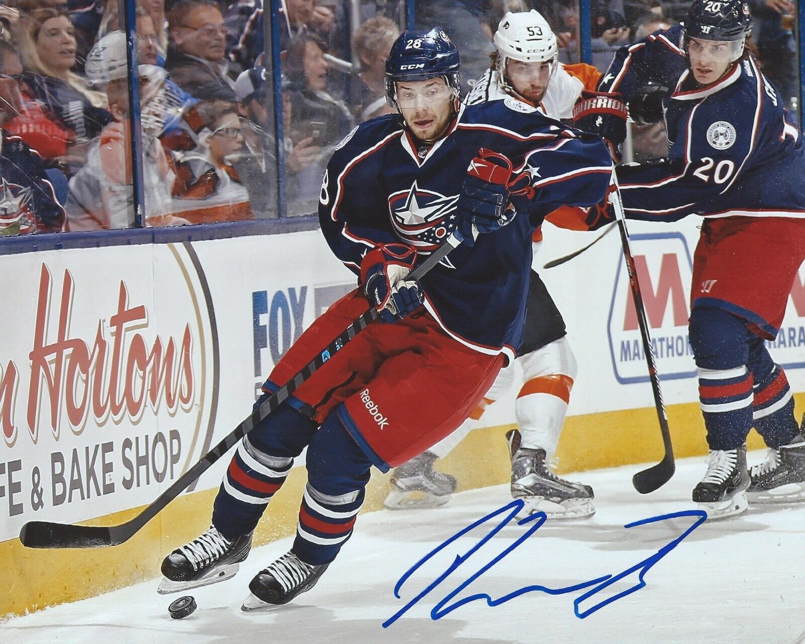 Oliver Bjorkstrand Signed 8x10 Photo Poster painting Columbus Blue Jackets Autographed COA C