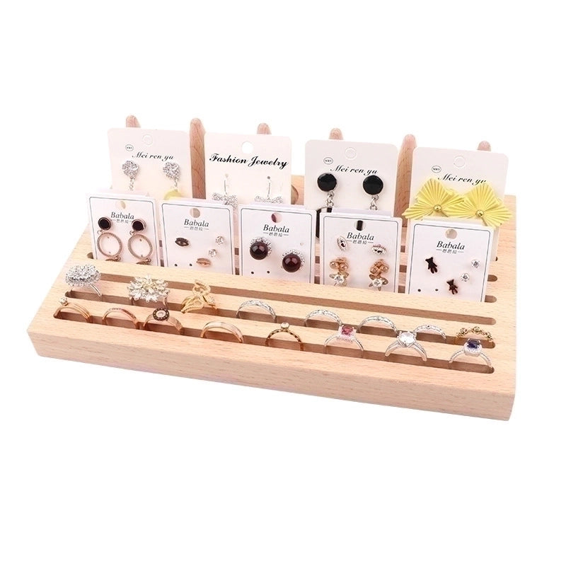 Minimalist Solid Color Beech Jewelry Rack
