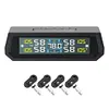 Solar/USB Powered Tire Pressure Monitor System with 4 Sensors for Trailers Cars