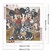 Mickey et minnie mouse en tacheté cowboy-plein diamant rond peinture-40 * 40cm