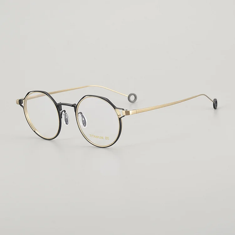 POET Japanese Style Round Personalized Pure Titanium Eyeglasses Frames Men and Women   Glasses
