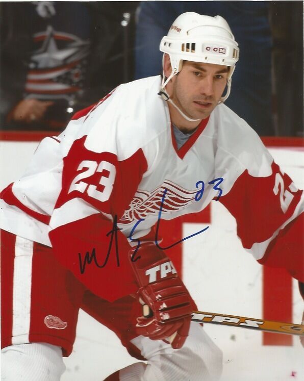 Detroit Red Wings Mathieu Schnieder Autographed Signed 8x10 Photo Poster painting COA B