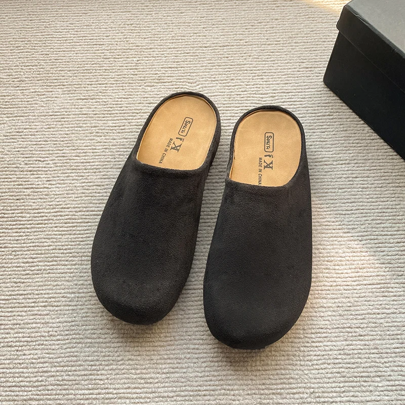 Yyvonne Slippers Women Wear 2025 Spring Explosion Of Thick Soles Of Lazy Shoes Retro Bag Head Half Slippers