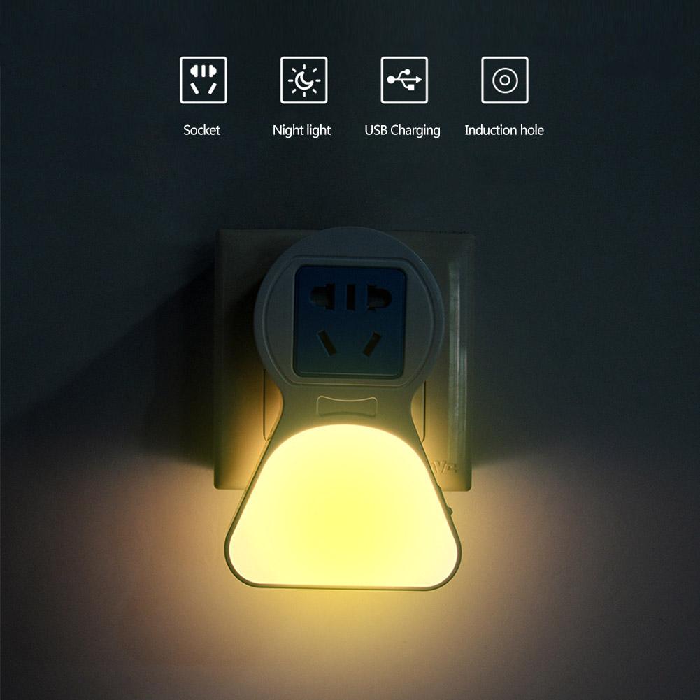 

Intelligent Sensitive LED Socket USB Charging-Night Light, 501 Original