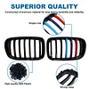 BILLDIO F25 Grille - Color Front Kidney Single Slat Grill For F25 X3 2011 2012 2013 ABS Gloss Black?2 pcs?