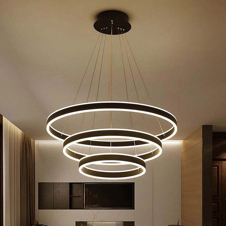 3 Circles Interweaved LED Modern Chandeliers Pendant Light Hanging Lamp - Appledas