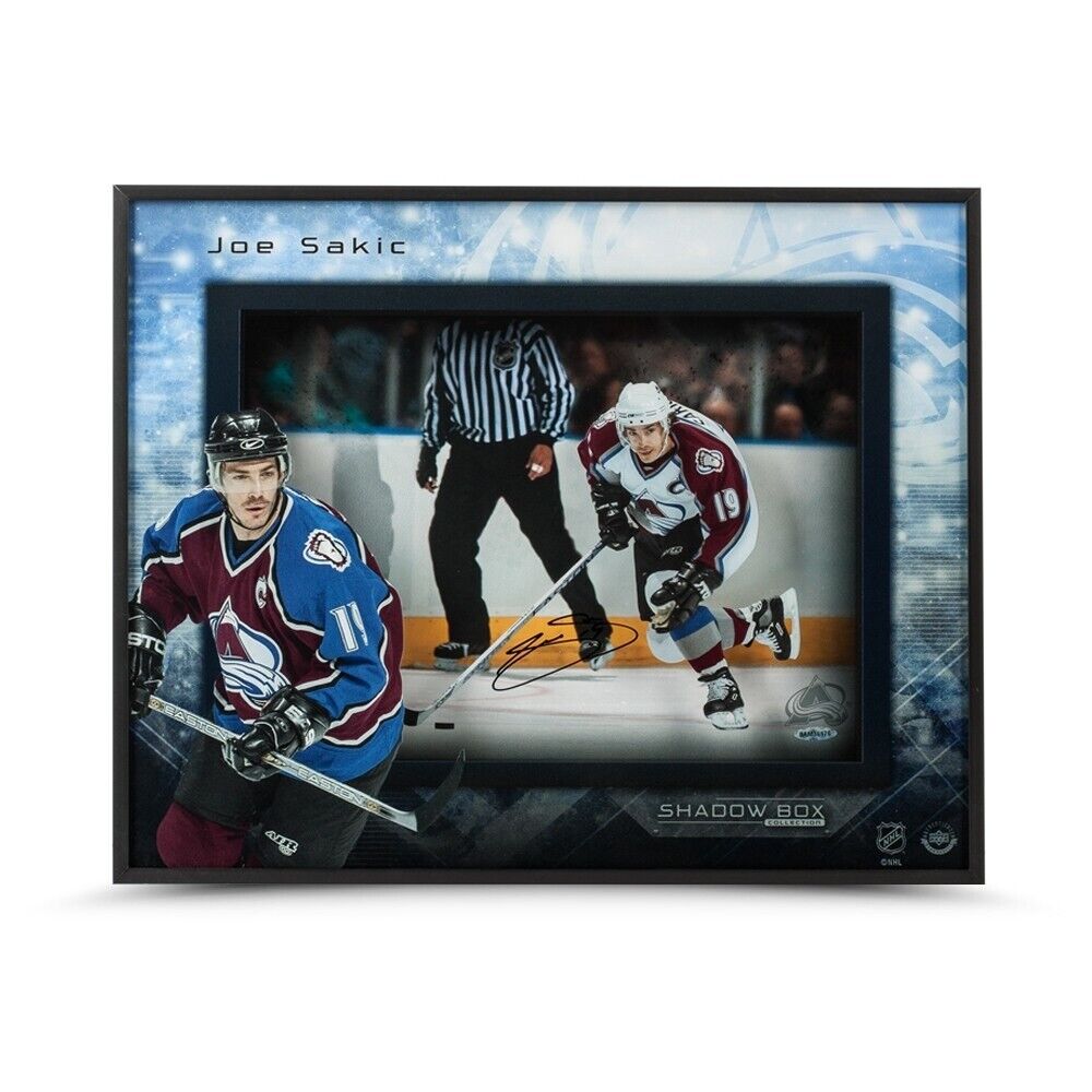 Joe Sakic Signed Autographed 16X20 Photo Poster painting Shadowbox Captain Avalanche UDA