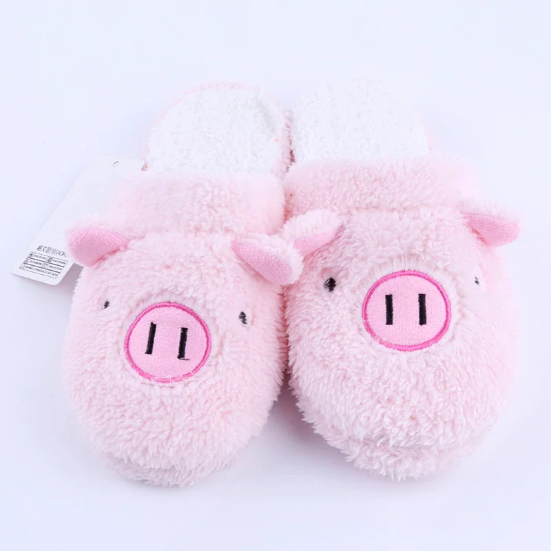 Pongl New Winter Women's Slipper Home Shoes For Women Chinelos Pantufas Adulto Fashion Lovely Bear Pig Indoor House Slippers With Fur