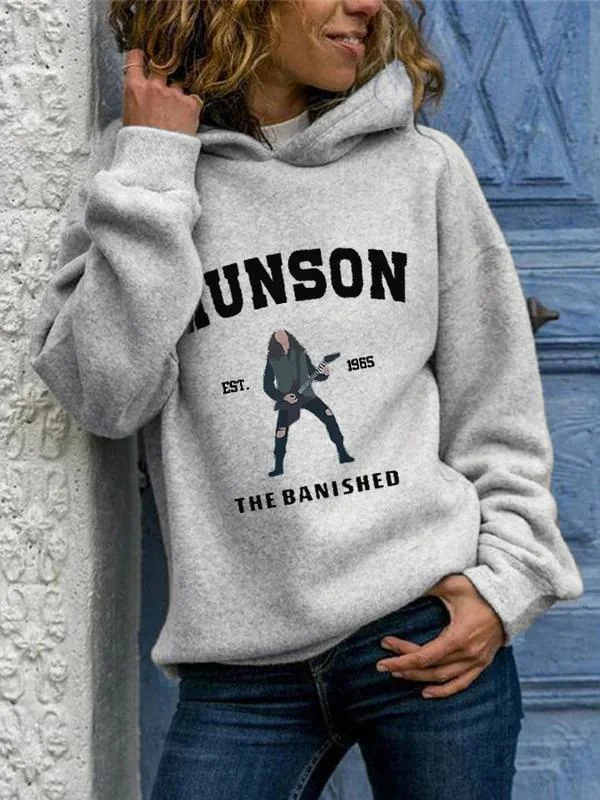 Women's Eddie Munson The Banished Print Casual Hoodie