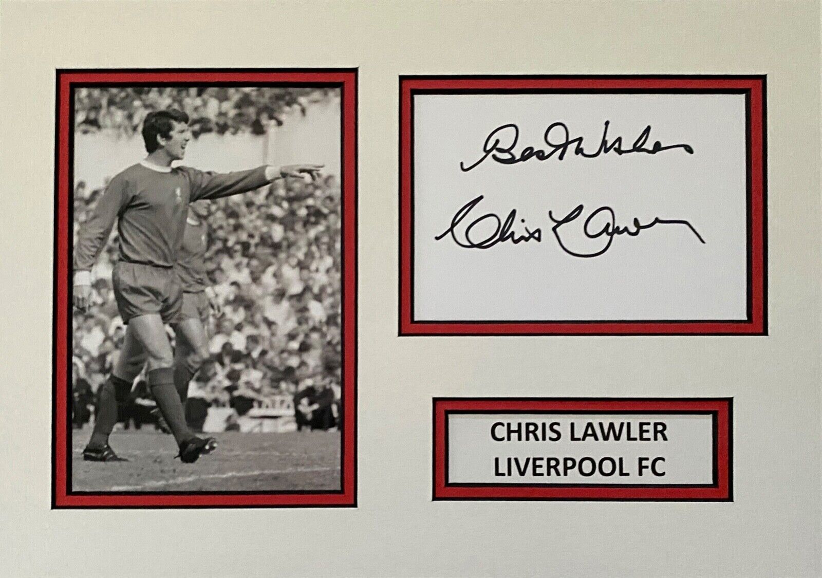 CHRIS LAWLER SIGNED A4 Photo Poster painting MOUNT DISPLAY FOOTBALL AUTOGRAPH LIVERPOOL