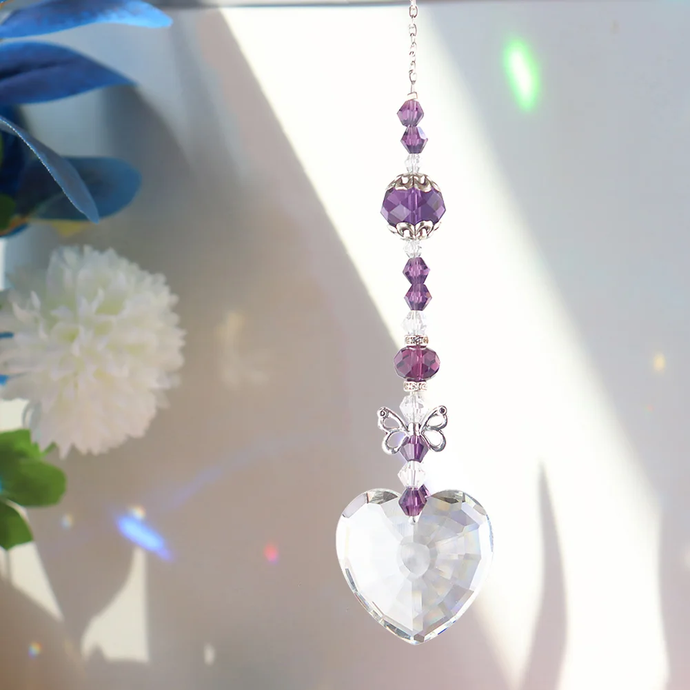 1/5pcs Crystal Wind Chime Garden Hanging Pendant Ornaments for Indoor Outdoor