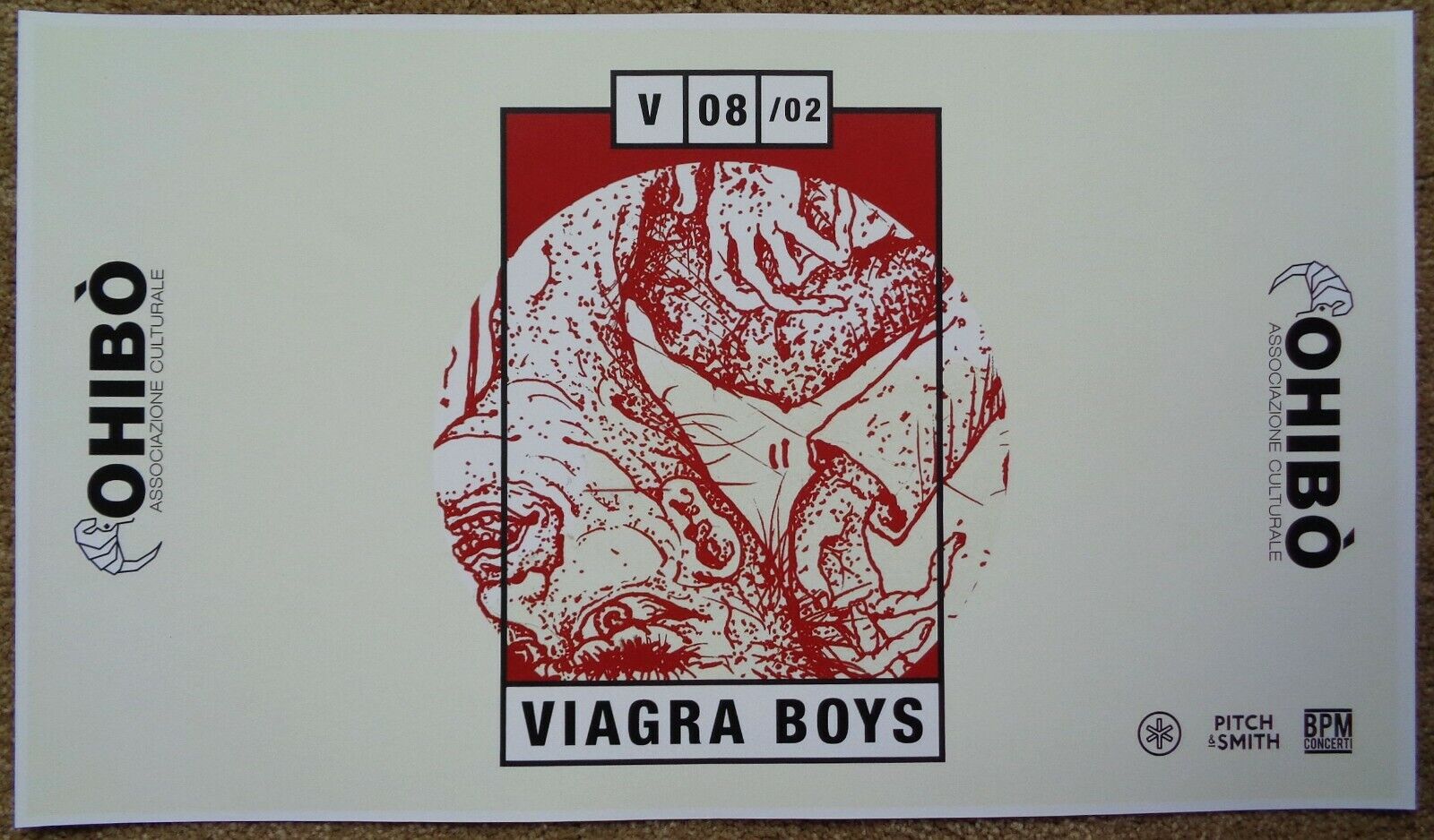 VIAGRA BOYS 2019 Gig POSTER Milan Italy Concert