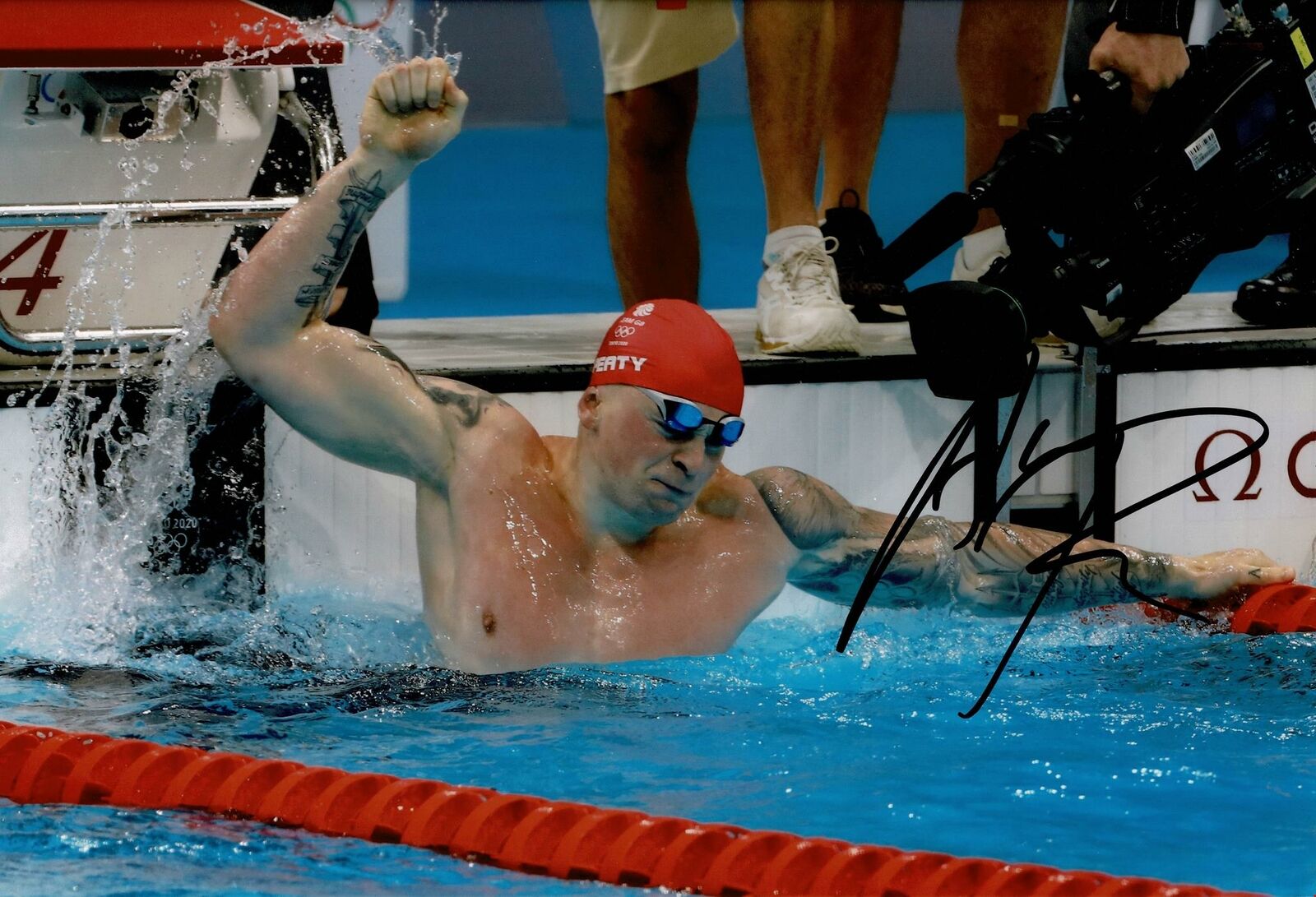 Adam Peaty Signed 12X8 Photo Poster painting Tokyo 2020 Genuine Signature AFTAL COA (V)