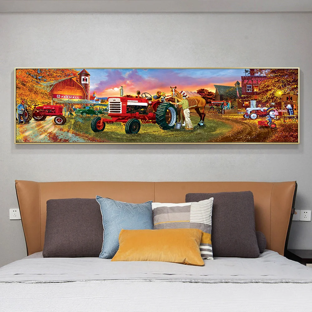 Diamond Painting - Full Round Drill - Farm Tractor(90*30cm)