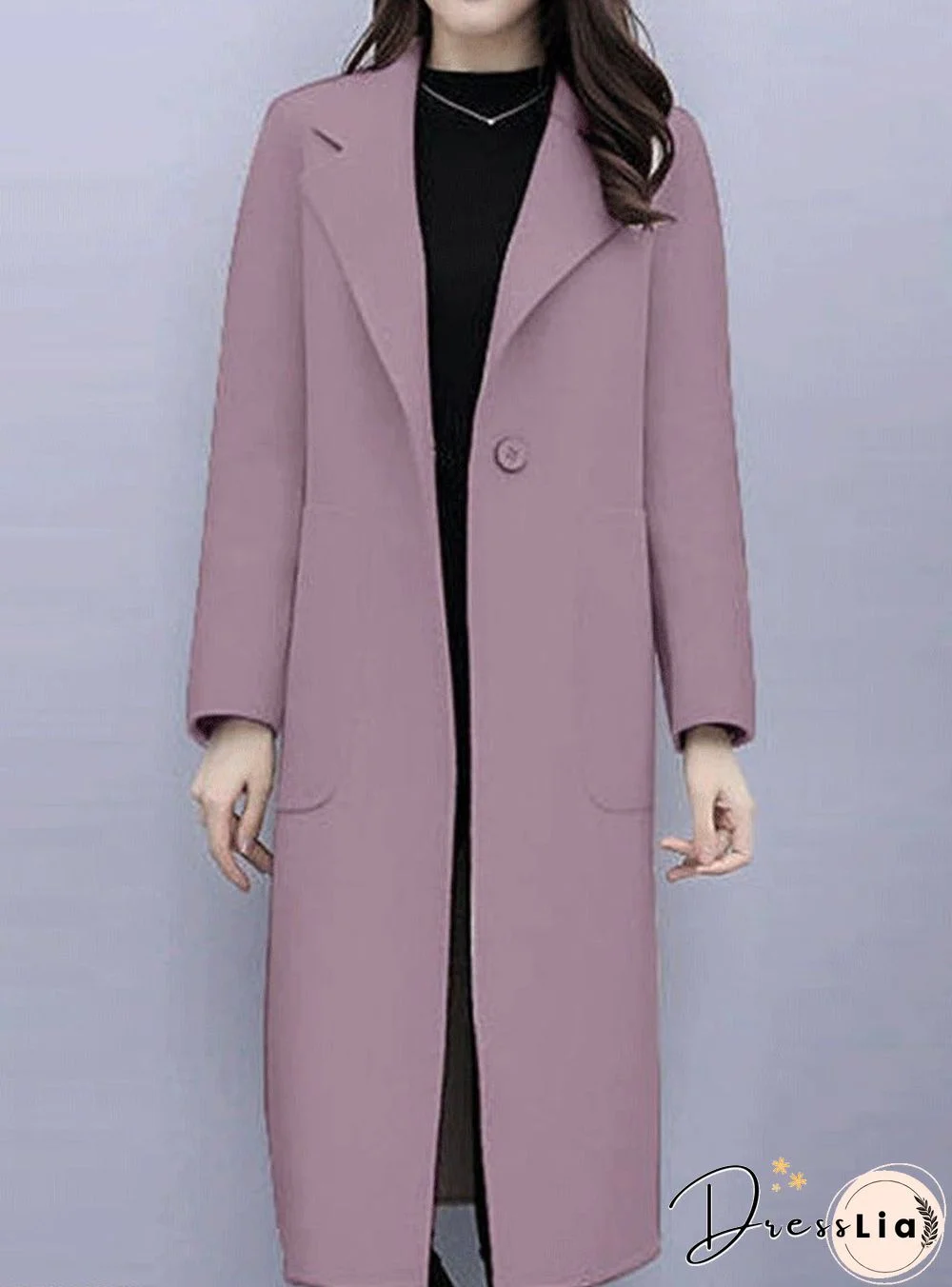 Woolen mid-length coat