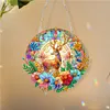 DIY Flowers Elk-Diamond Painting Pendant