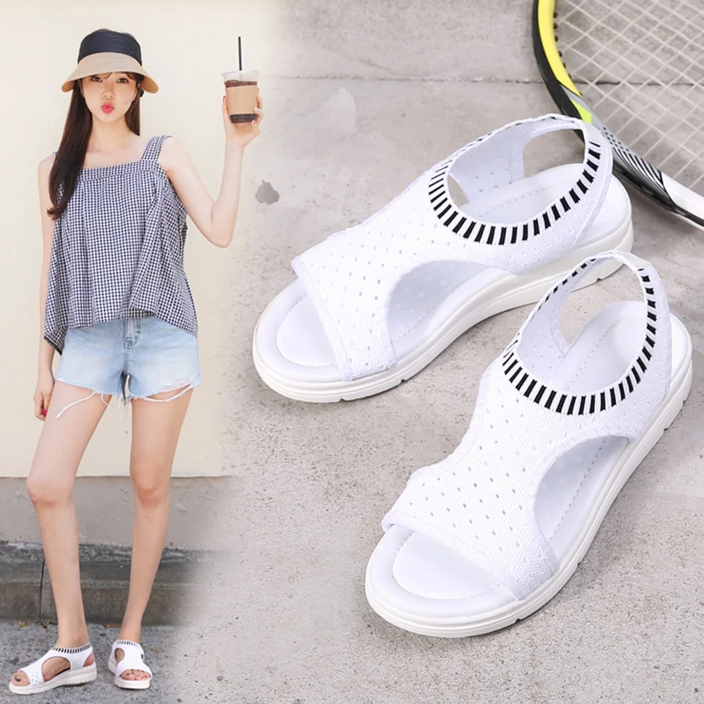 Gladiator Sandalias mujer 2020 Female Wedge Heels Shoes Women Summer Comfortable Sandals Slip-on Flat Sandals Platform Sandalias