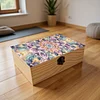 Mandala DIY Diamant Kunst Aufbewahrungsbox aus Holz mit Verschluss Schreibtisch-Organizer