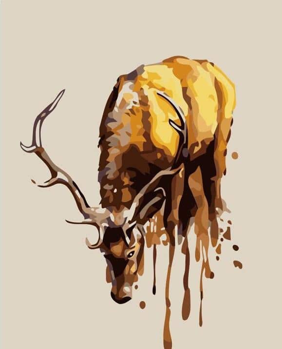 

Splashing Deer – Paint By Numbers - 40*50CM, 501 Original