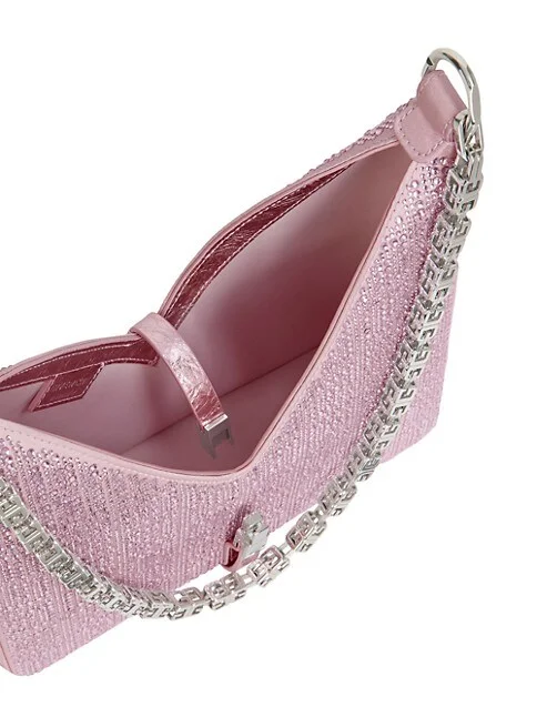 Givenchy Mini Cut Out Bag In 4G Strass With Chain